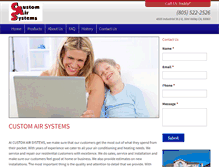 Tablet Screenshot of customairsystems.net